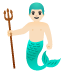 merman, light skin tone